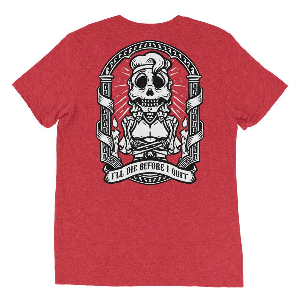 "Death Before Quitting" Hercules Skeleton Shirt